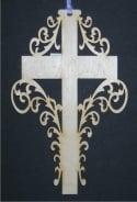Cross 5 - Christian Wood Ornament