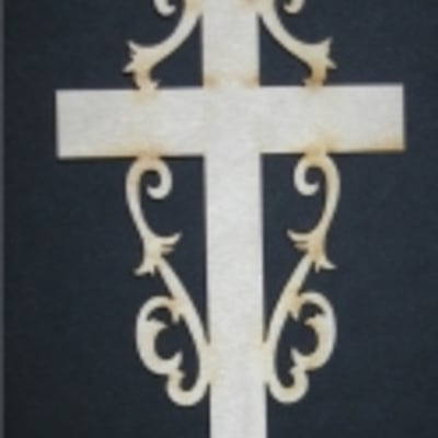 Cross 6 - christian wood ornament - Thumbnail 4