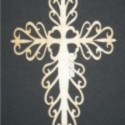 Cross 8 - christian wood ornament - Thumbnail 3
