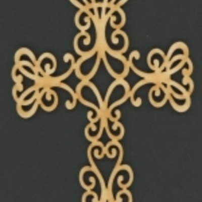 Cross 12 -christian wood ornament - Thumbnail 2