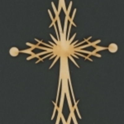 Cross 15 -christian wood ornament - Thumbnail 1