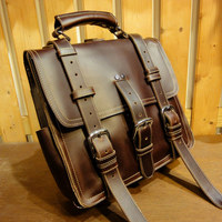 B-Night Leather Messenger - Thumbnail 1