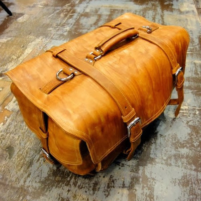 Leather duffle bag - xxl - heavy duty