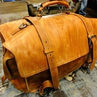Leather Duffle Bag - XXL - heavy duty - Thumbnail 2