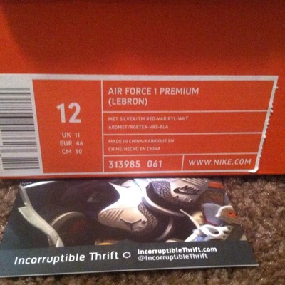 Lebron james air force 1s size 12