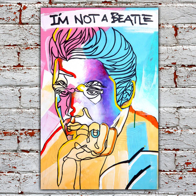 Not a beatle 12x18 art print