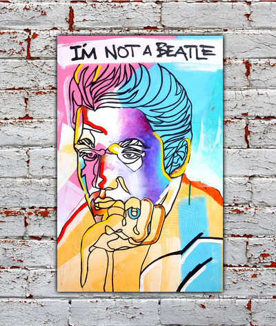 Not a Beatle 12x18 Art Print