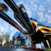 Seattle Theme QR Code T-Shirt *Also Available in Women's White - Thumbnail 2