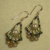 Autumn Jasper with a touch of spring earrings - Thumbnail 1