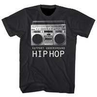 Support Underground Hip Hop Boombox Shirt - Thumbnail 1