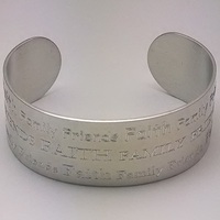 Faith Family Friends Sterling Silver Cuff - Thumbnail 1