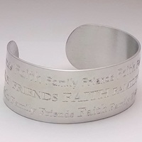Faith Family Friends Sterling Silver Cuff - Thumbnail 2