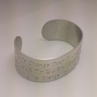 Change Your Thoughts Change Your Life Pewter Cuff - Thumbnail 2