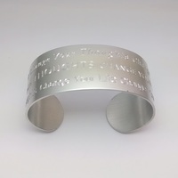 Change Your Thoughts Change Your Life Pewter Cuff - Thumbnail 4