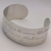 Dream Believe Achieve Pewter Cuff - Thumbnail 3