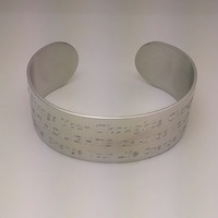 Change Your Thoughts Change Your Life Sterling Silver Cuff - Thumbnail 1