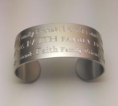 Faith Family Friends Pewter Cuff