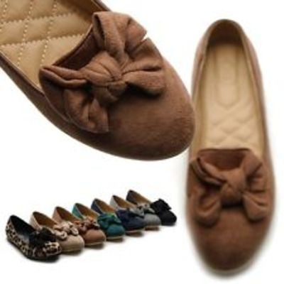 Ollio loafers ballet flats faux-suede ribbon multi colored shoes