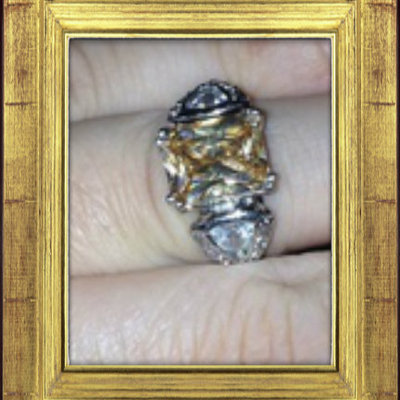 Gorgeous peridot 10k white gold filled