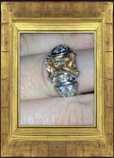 Gorgeous Peridot 10k White gold filled
