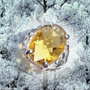 YELLOW Citrine CUSHION CUT STERLING SILVER STATEMENT RING-1