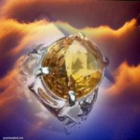 YELLOW Citrine CUSHION CUT STERLING SILVER STATEMENT RING - Thumbnail 2