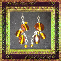 Fun brown bead/stone necklace with earrings - Thumbnail 1