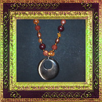 Fun brown bead/stone necklace with earrings - Thumbnail 3