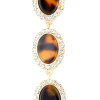 Tortoise Pave Trim Earrings - Thumbnail 1