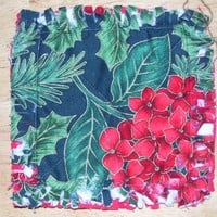 White and Red Poinsettias on Green Coaster Set - Thumbnail 3