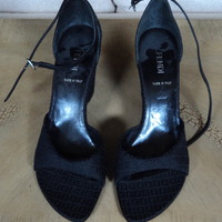 Fendi Black Monogrammed Wedges - Thumbnail 1