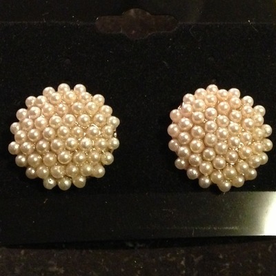Mal pave pearl earrings