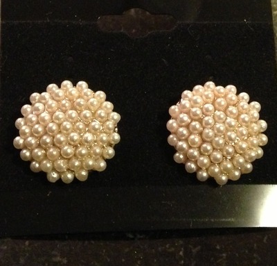 Mal Pave Pearl Earrings