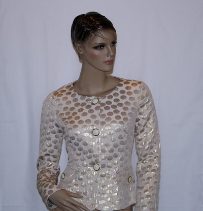 Slim fit jacket and flared skirt