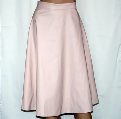 Faux leather A-line skirt