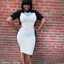 Black & White Hourglass Bodycon