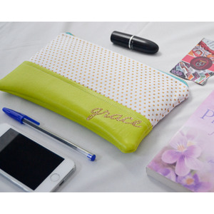 Grace & Polka Dots Wristlet (Lime & Turquoise)