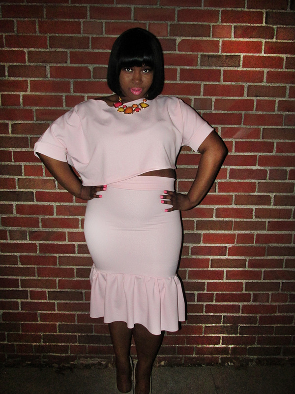 Blush Crop Top & Flirty Skirt Set