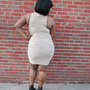 Tan-Black & White Dress-2