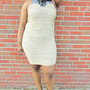 Tan-Black & White Dress-1