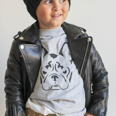 The french bulldog gray t-shirt