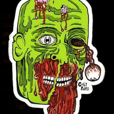 Colby phillips colby zombie full color shaped vinyl sticker - Thumbnail 5