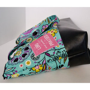 Scripture Tote Bag with Faux Leather Bottom