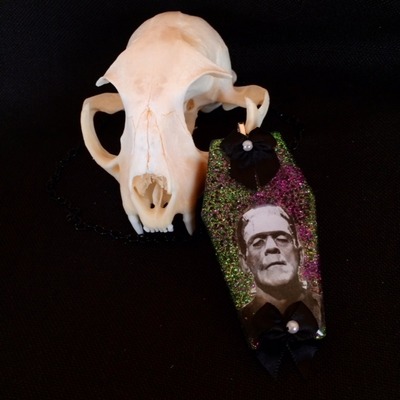 Monster coffin necklace