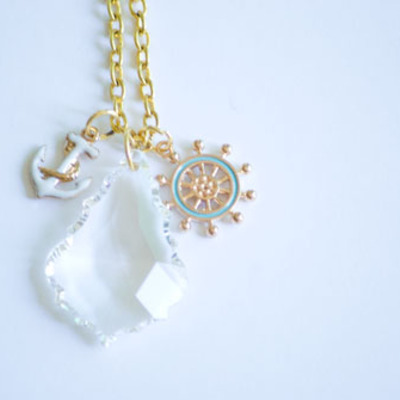 Nautical crystal necklace