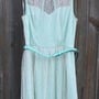 Mint Lace Dress with Belt-3