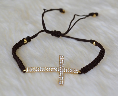 Adjustable Cross Bracelet