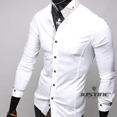 White men blends stand collar shirts long sleeves shirts m/l/xl/xxl 1215sj-9004w 