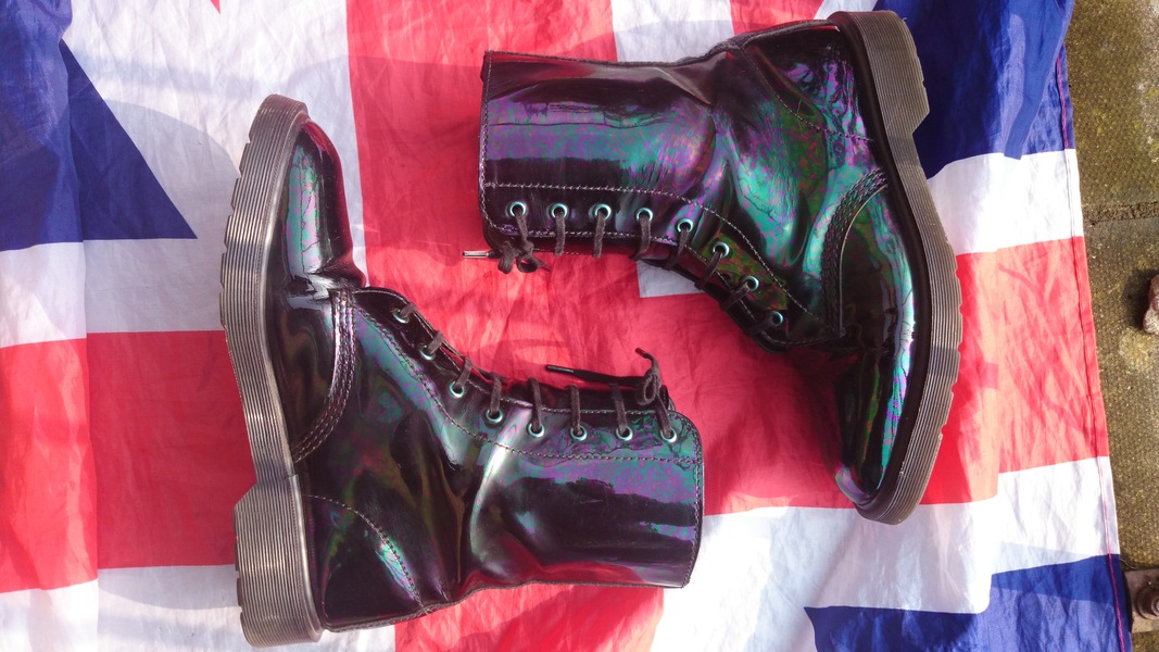 VERY RARE Langston Dr Doc Martens- Petrol Finish - UK 8*EU 42*USM 9*USL 10