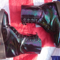 VERY RARE Langston Dr Doc Martens- Petrol Finish - UK 8*EU 42*USM 9*USL 10